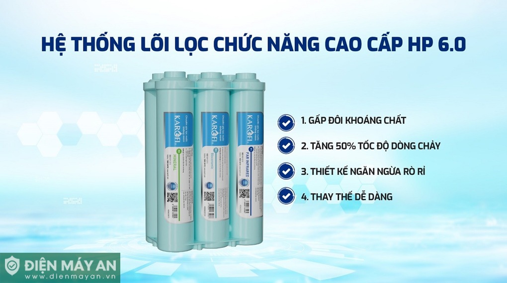 Máy lọc nước RO Karofi KAQ-U05 Pro 10 lõi